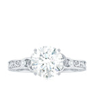 Antique Looking Round Moissanite Celtic Knot Engagement Ring D-VS1 - Rosec Jewels