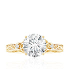 Antique Looking Round Moissanite Celtic Knot Engagement Ring D-VS1 - Rosec Jewels