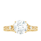 Antique Looking Round Moissanite Celtic Knot Engagement Ring D-VS1 - Rosec Jewels