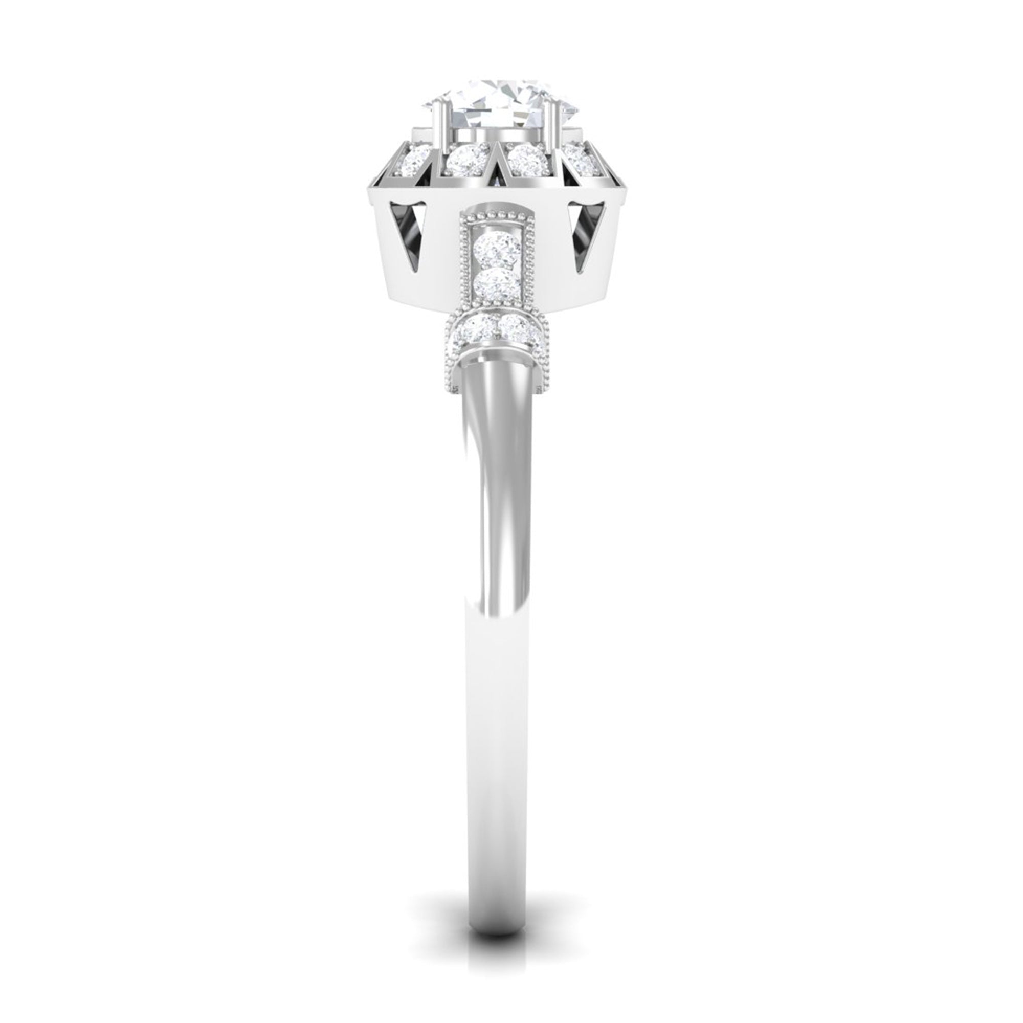 Rosec Jewels-Vintage Style Cubic Zirconia Engagement Ring