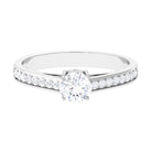 Rosec Jewels-Minimal Cubic Zirconia Engagement Ring with Certificate