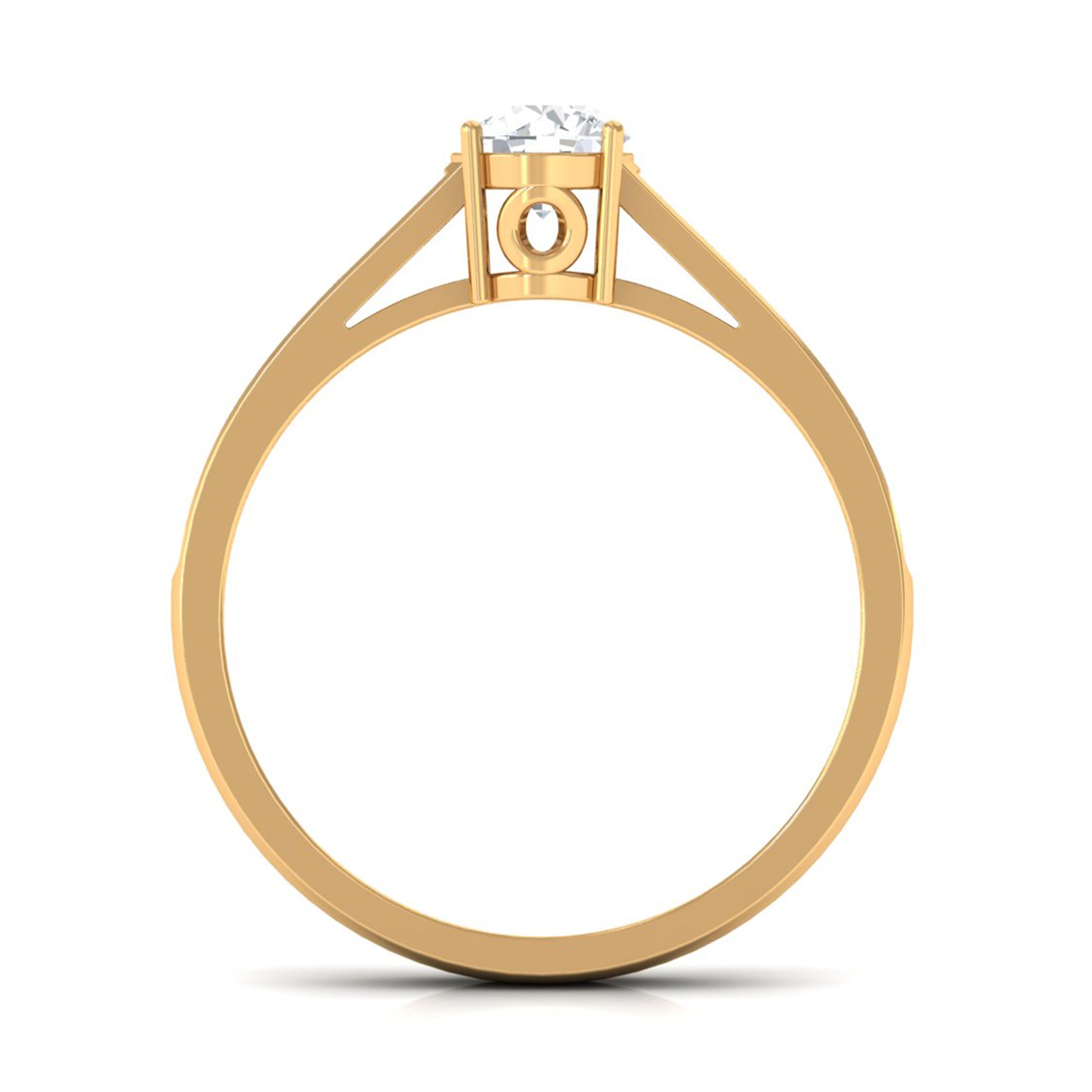 Rosec Jewels-Minimal Cubic Zirconia Engagement Ring with Certificate