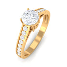 Rosec Jewels-Minimal Cubic Zirconia Engagement Ring with Certificate
