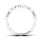 Round and Baguette Cut Zircon Classic Wedding Band Ring AAAA - Rosec Jewels