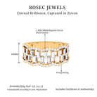 Round and Baguette Cut Zircon Classic Wedding Band Ring AAAA - Rosec Jewels