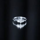 Cubic Zirconia Flower Cluster Engagement Ring AAAA - Rosec Jewels