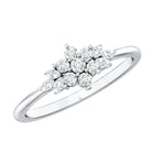 Cubic Zirconia Flower Cluster Engagement Ring AAAA - Rosec Jewels