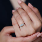 Cubic Zirconia Flower Cluster Engagement Ring AAAA - Rosec Jewels