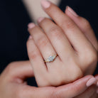Cubic Zirconia Flower Cluster Engagement Ring AAAA - Rosec Jewels