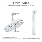 Rosec Jewels-Simple Cubic Zirconia Solitaire Wedding Ring Set for Women