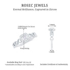 1/2 CT Infinity Heart Cubic Zirconia Engagement Ring AAAA - Rosec Jewels