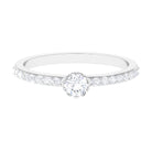 3/4 CT Lotus Basket Set Solitaire Cubic Zirconia Engagement Ring AAAA - Rosec Jewels