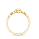 0.5 Carat Round Cubic Zirconia Promise Ring with Celtic Love Knot AAAA - Rosec Jewels