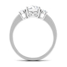 Round Cubic Zirconia Three Stone Engagement Ring AAAA - Rosec Jewels