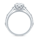 2 Carat Vintage Inspired Zircon Flower Engagement Ring AAAA - Rosec Jewels