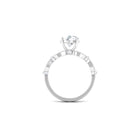 3 CT Solitaire Cubic Zirconia Criss Cross Engagement Ring AAAA - Rosec Jewels