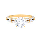 3 CT Solitaire Cubic Zirconia Criss Cross Engagement Ring AAAA - Rosec Jewels