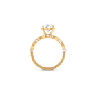 3 CT Solitaire Cubic Zirconia Criss Cross Engagement Ring AAAA - Rosec Jewels