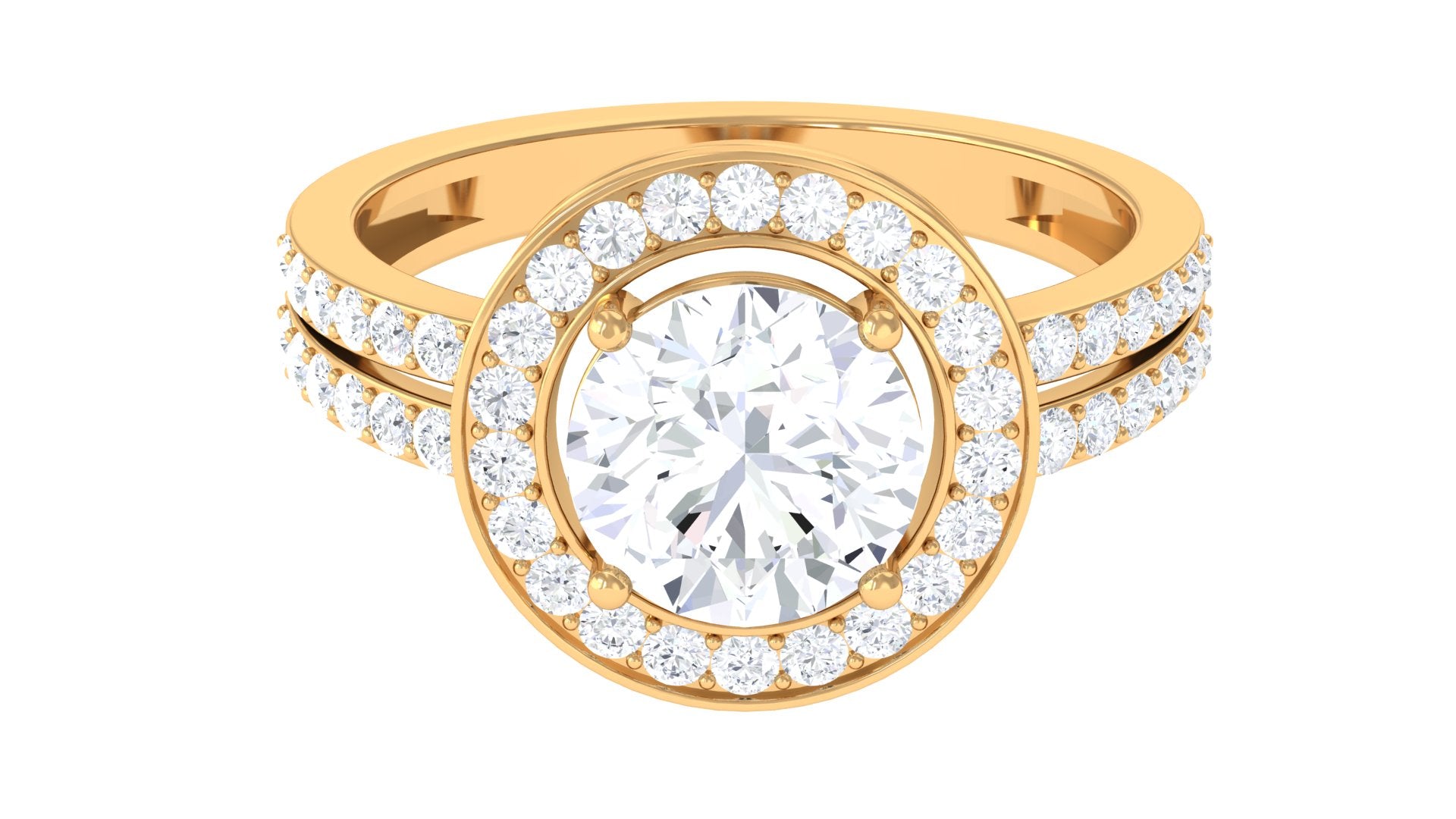 3.25 CT Classic Cubic Zirconia Engagement Ring AAAA - Rosec Jewels