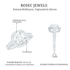 Cubic Zirconia Vintage Inspired Engagement Ring AAAA - Rosec Jewels