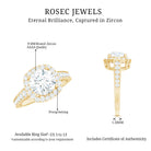 Cubic Zirconia Vintage Inspired Engagement Ring AAAA - Rosec Jewels