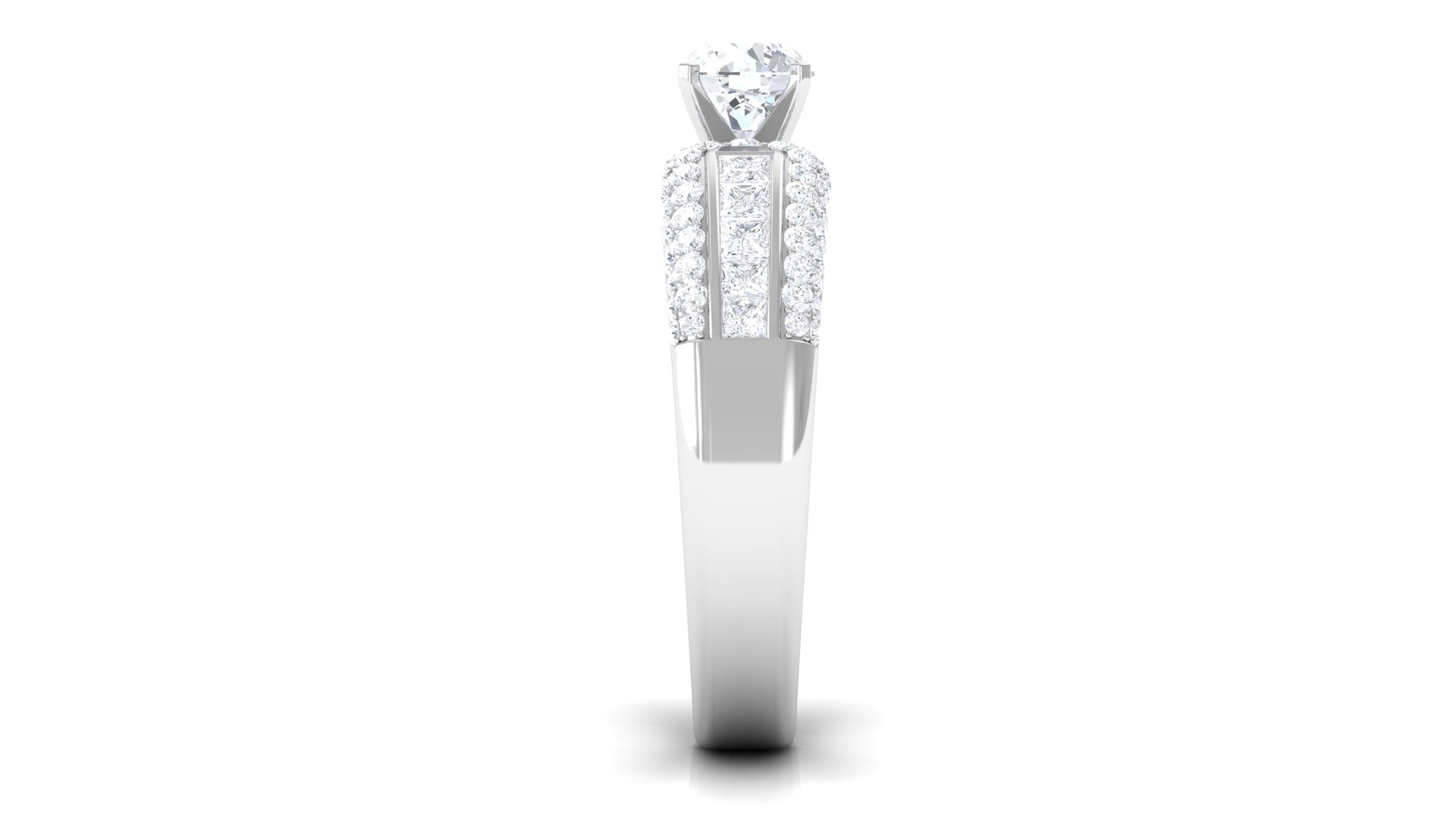 Rosec Jewels-Certified Cubic Zirconia Statement Engagement Ring