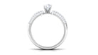 Certified Cubic Zirconia Statement Engagement Ring AAAA - Rosec Jewels