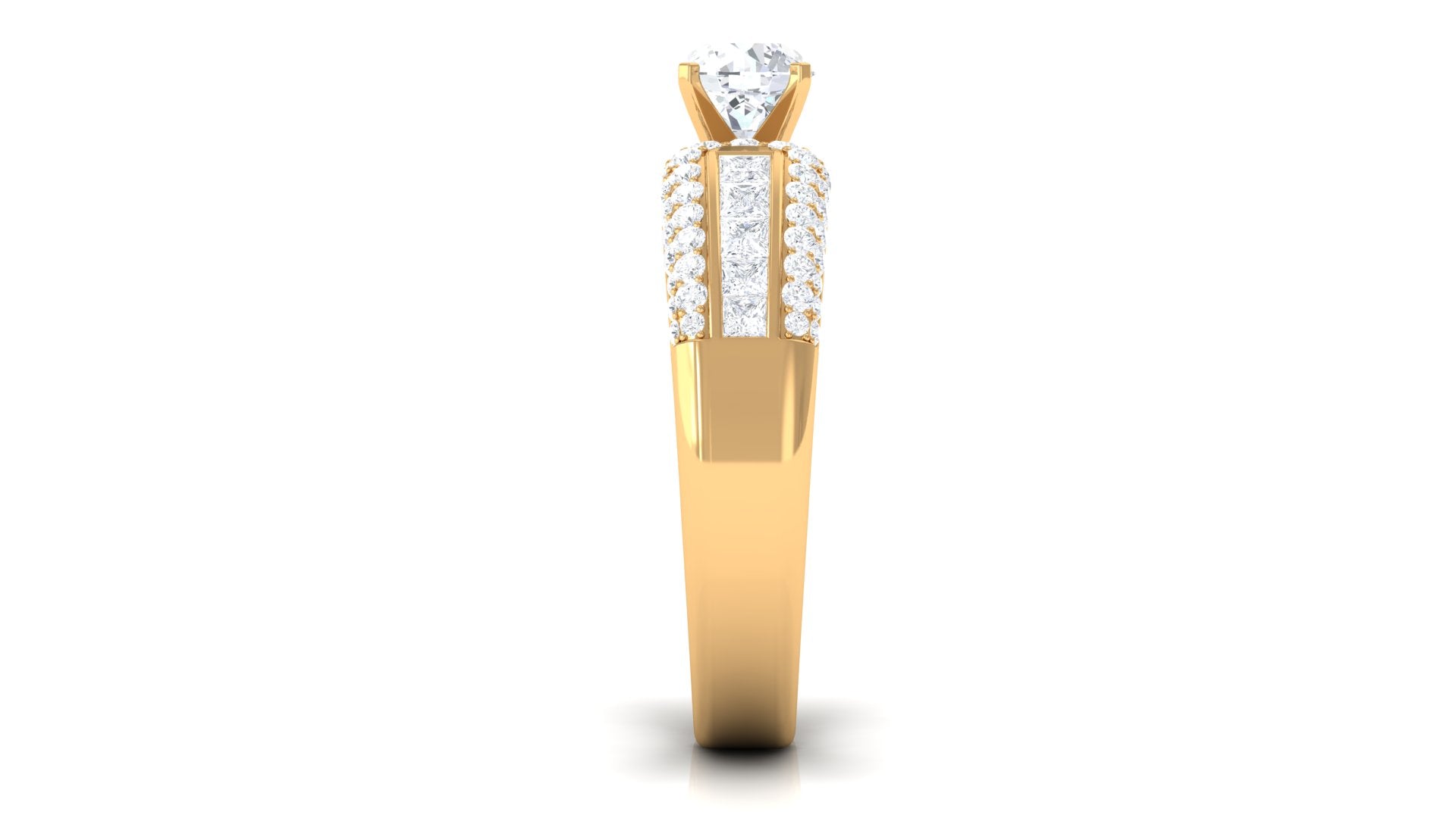 Rosec Jewels-Certified Cubic Zirconia Statement Engagement Ring