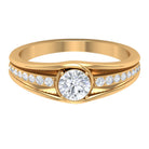 Cubic Zirconia Solitaire Band Ring AAAA - Rosec Jewels