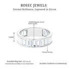 Baguette Cut Zircon Eternity Anniversary Band Ring Zircon - ( AAAA ) - Quality - Rosec Jewels