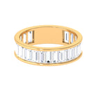 Baguette Cut Zircon Eternity Anniversary Band Ring Zircon - ( AAAA ) - Quality - Rosec Jewels