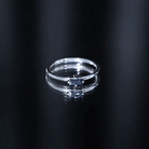 Rosec Jewels-Natural Baguette Blue Sapphire Promise Ring for Women