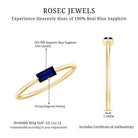 Rosec Jewels-Natural Baguette Blue Sapphire Promise Ring for Women