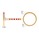 Rosec Jewels-Minimal Ruby Diamond Ring in Channel Set