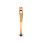 Rosec Jewels-Minimal Ruby Diamond Ring in Channel Set