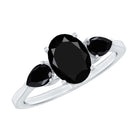 Rosec Jewels-Natural Black Onyx Three Stone Engagement Ring