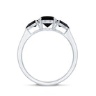 Rosec Jewels-Natural Black Onyx Three Stone Engagement Ring