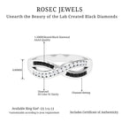 1 CT Channel Set Created Black Diamond Infinity Ring with Diamond Lab Created Black Diamond - ( AAAA ) - Quality - Rosec Jewels