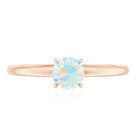 Certified Real Ethiopian Opal October Birthstone Ring AAA - Rosec Jewels