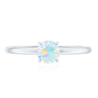 Certified Real Ethiopian Opal October Birthstone Ring AAA - Rosec Jewels