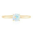 Certified Real Ethiopian Opal October Birthstone Ring AAA - Rosec Jewels