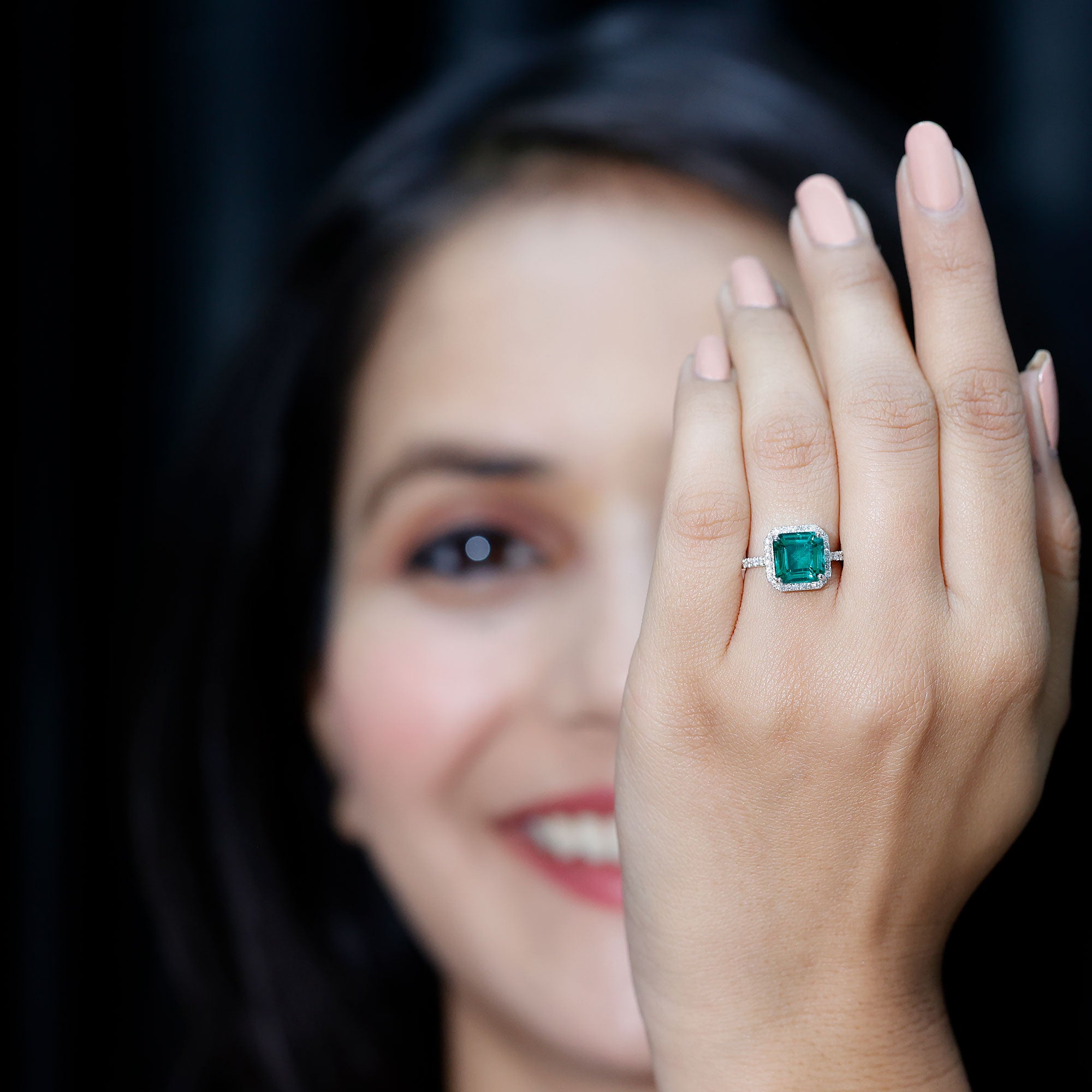 Finger Halo Asscher Cut Engagement Rings Asscher Cut Created