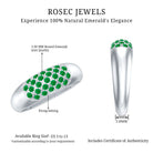 Rosec Jewels-Natural Emerald Thick Band Ring with Certificate