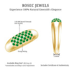 Rosec Jewels-Natural Emerald Thick Band Ring with Certificate