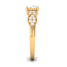 Classic Round Zirconia Engagement Ring with Side Stones AAAA - Rosec Jewels