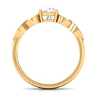 Classic Round Zirconia Engagement Ring with Side Stones AAAA - Rosec Jewels
