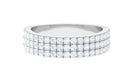 1.50 CT Certified Zircon Semi Eternity Ring in Pave Setting AAAA - Rosec Jewels