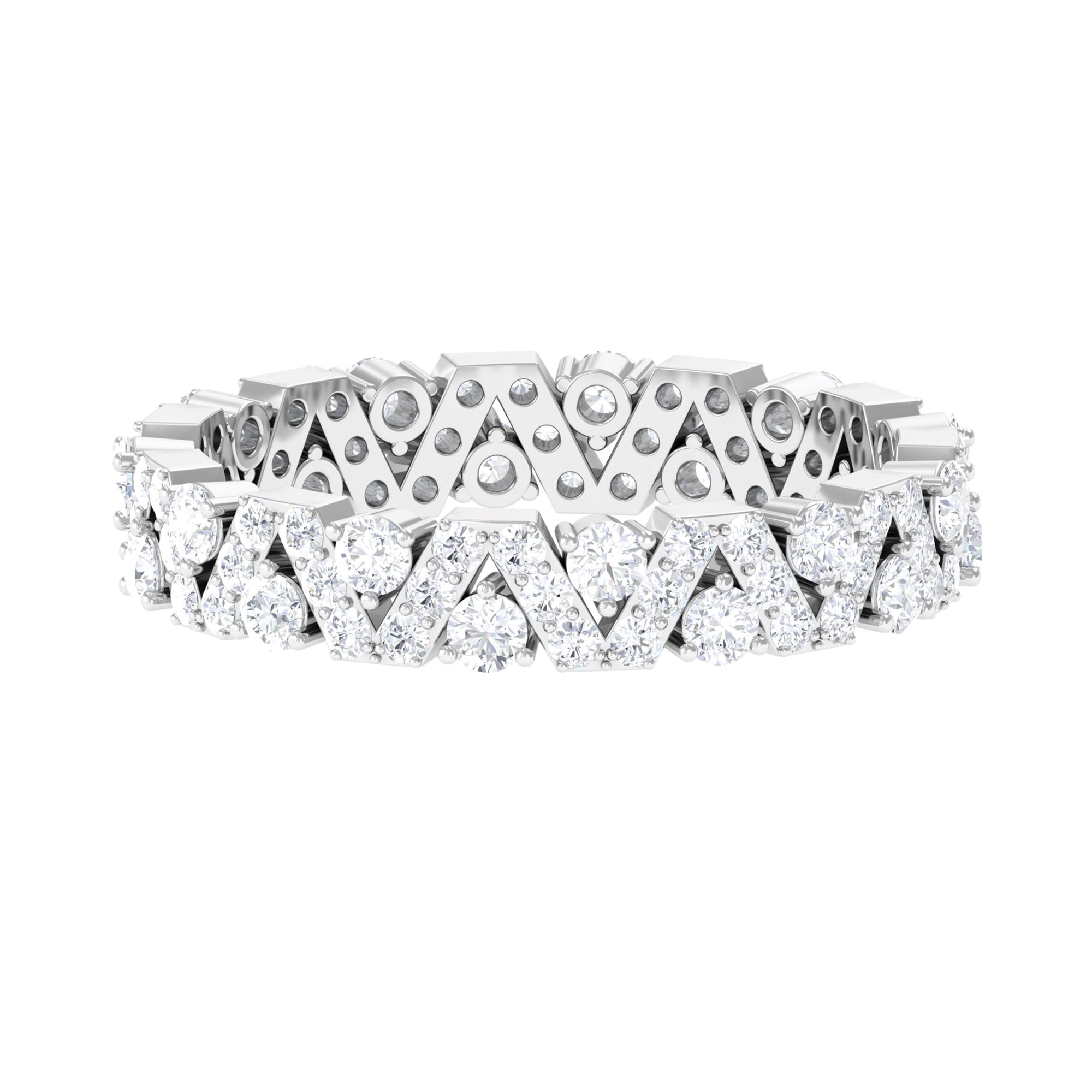 Zircon Wedding Anniversary Eternity Ring