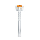 Rosec Jewels-Natural Citrine Promise Ring with Diamond