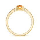 Rosec Jewels-Natural Citrine Promise Ring with Diamond